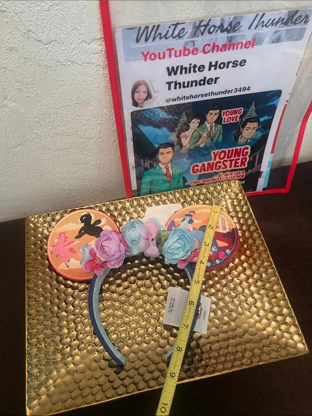 #2468**Disney Pastel Pegasus Floral Ear Headband - Blue, Pink, Lavender